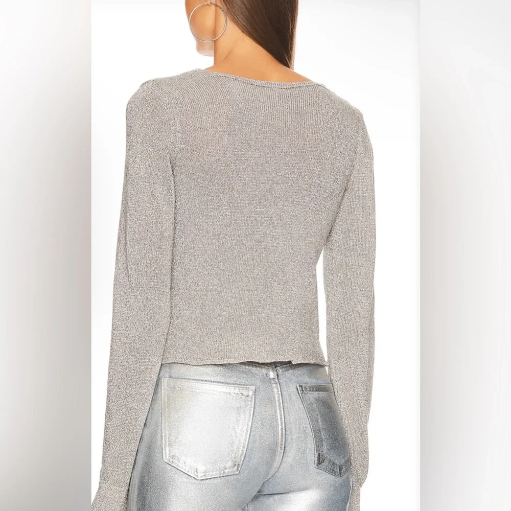 NWT Free People Emmaline Cardi Silver Springs Combo - Picture 3 of 4